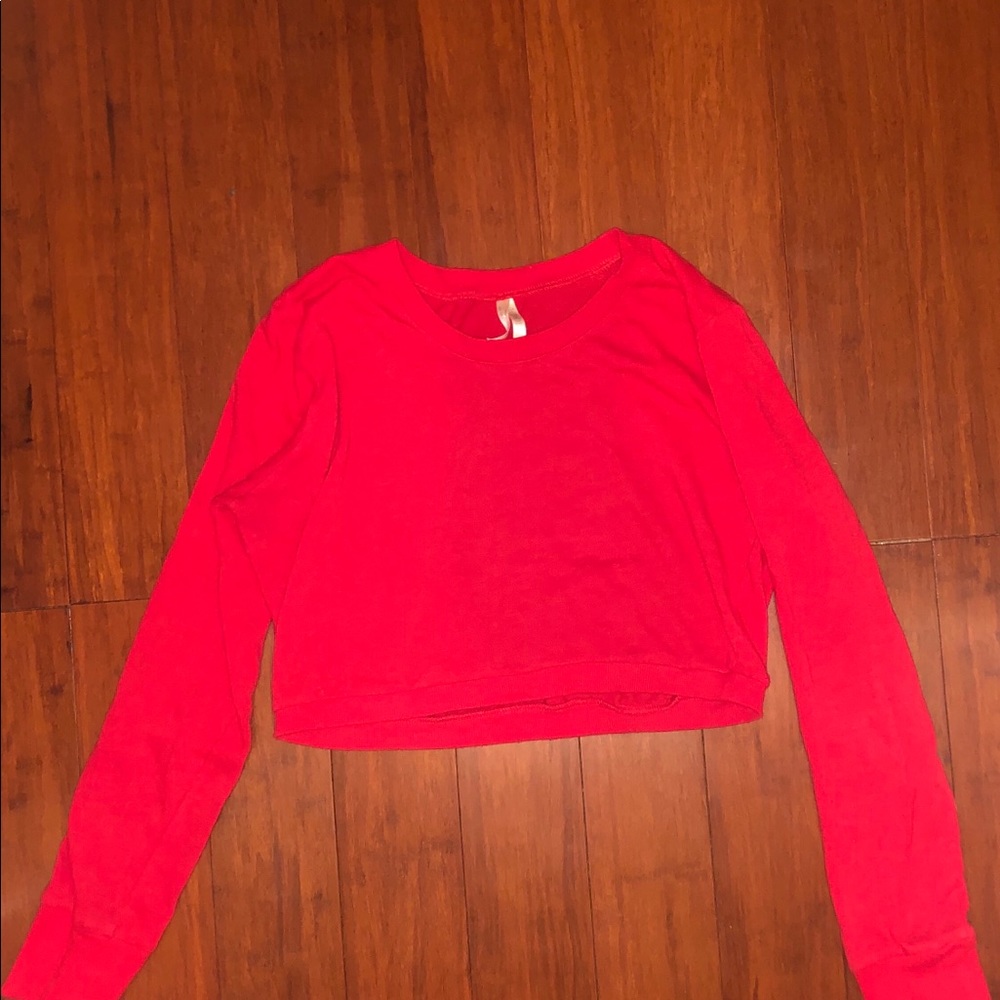 Red crop top